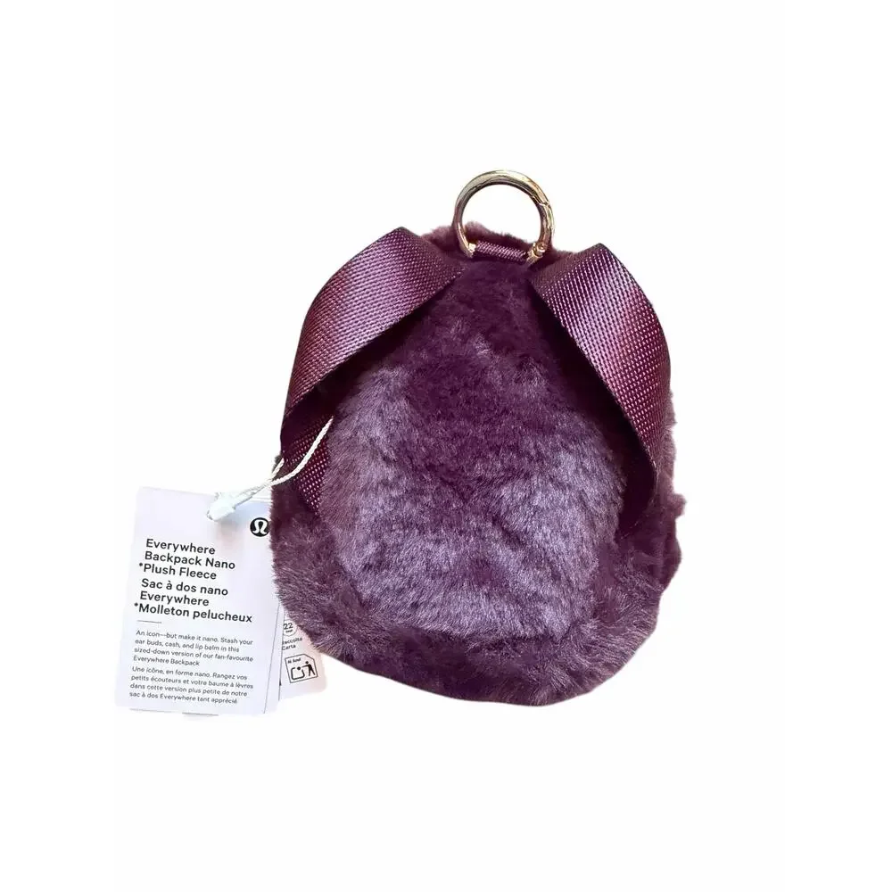 Lululemon Mini Plum Backpack, Keychain, Bag Charm Everywhere Nano Series NWT